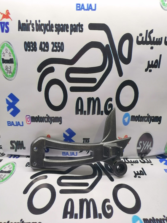 براکت جاپای عقب آپاچی نیو (۱۵۰/۱۶۰/۱۸۰) سمت چپ - فابریک