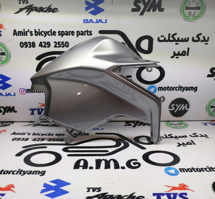 قاب ( کاور ) روی باک موتور SYM گالکسی NA طوسی مدادی براق تکی سمت راست اصلی